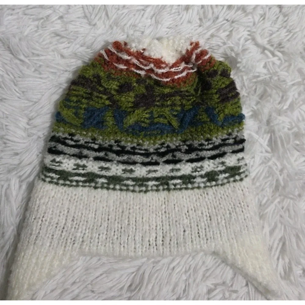 Unbranded‎ Wool Beanie Hat One Size Ear Cover Flap Braided Warm Winterwear